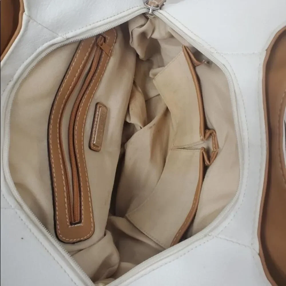 ROSETTTI WHITE & BROWN HOBO BAG